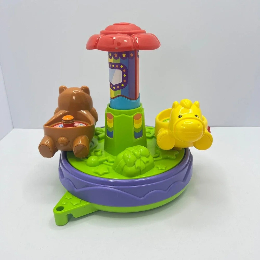 VTech Go Go Smart Friends Carousel Toy‎ Spin Lights MagicPoint Learning Fun